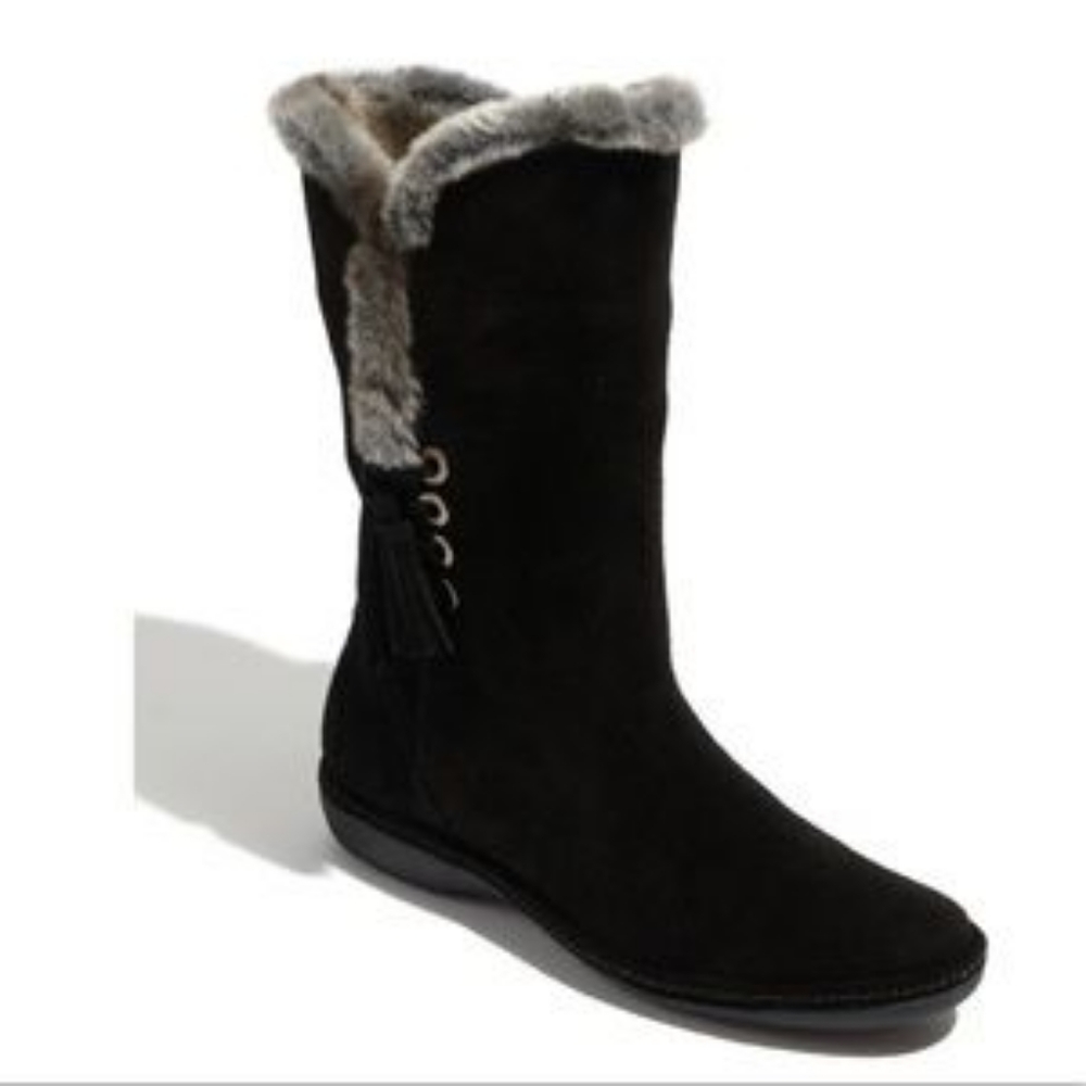 Stuart weiztman comfy suede fur winter boots